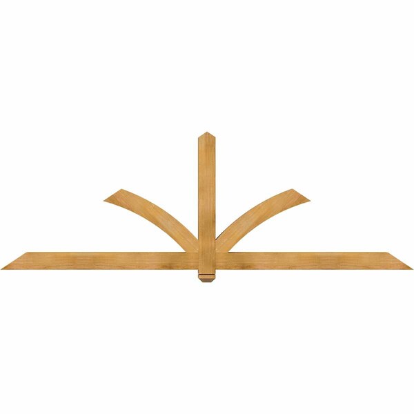 Ekena Millwork Redmond Rough Sawn Timber Gable Bracket, Western Red Cedar, 96"W x 32"H x 4"D x 4"F, 8/12 Pitch GBW096X32X0404RED00RWR - main